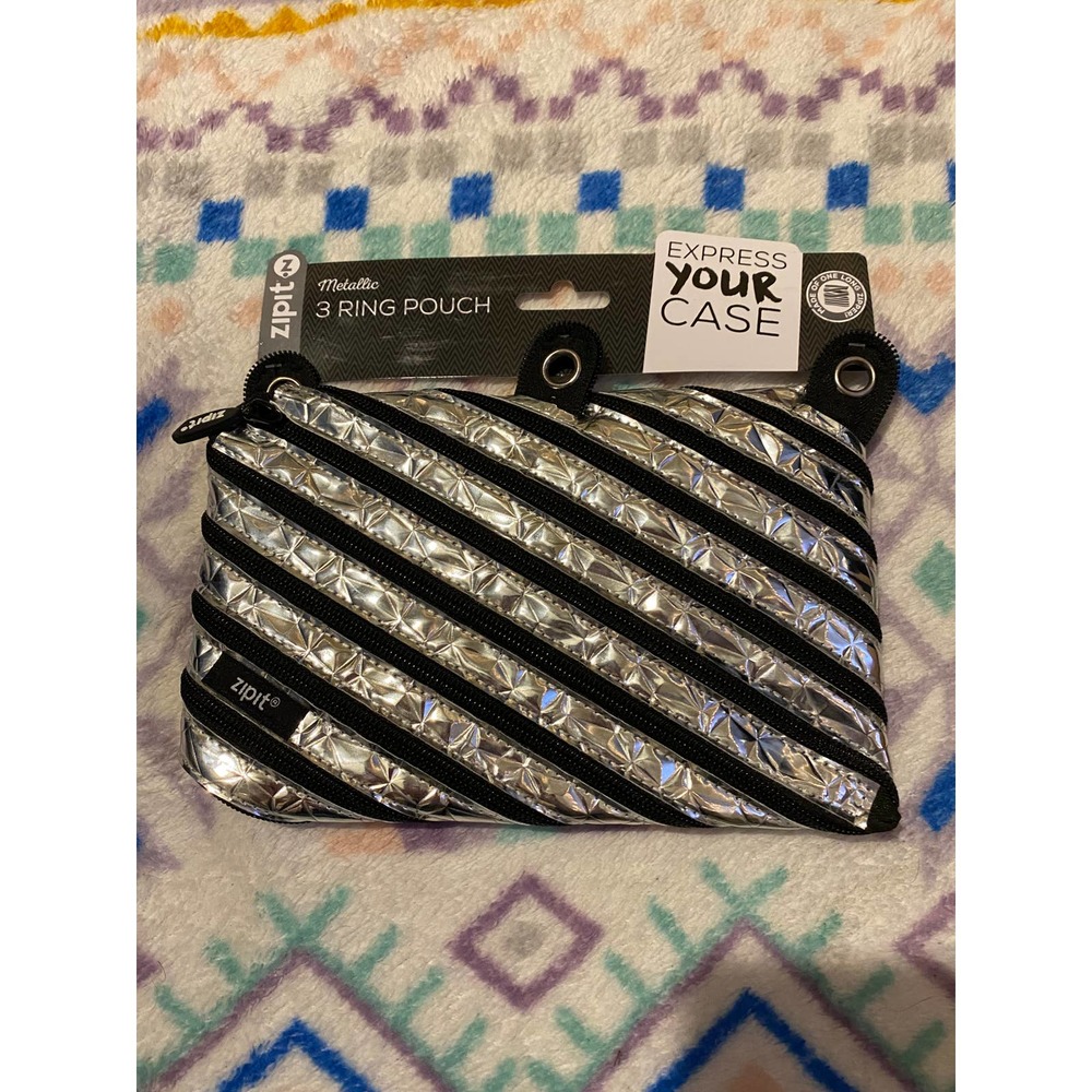 ZipIt Metallic 3 Ring Pouch fits Binders
